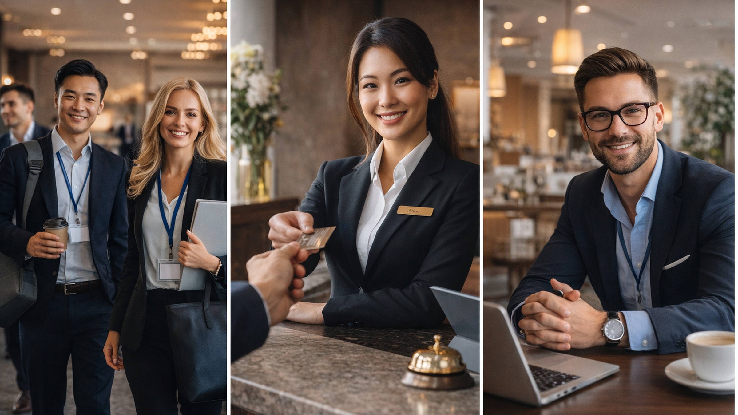 Delegates arriving for an event